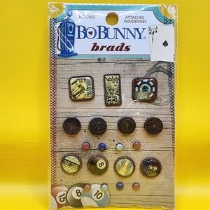 Bo Bunny Wild Card Brads 19 pc Scrapbook Crafts BoBunny